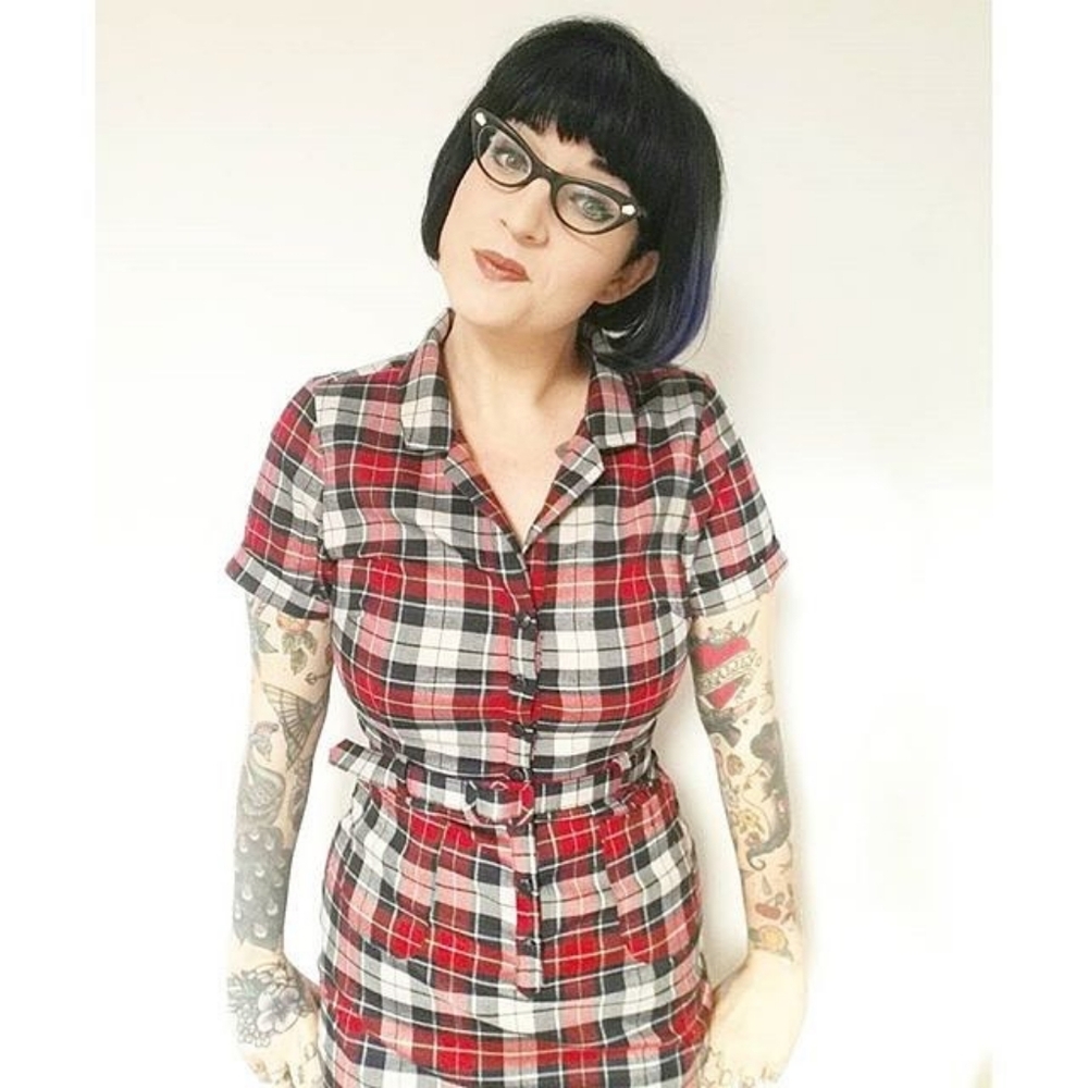 SOLD: Collectif Caterina Sherwood Pinup Dress, L